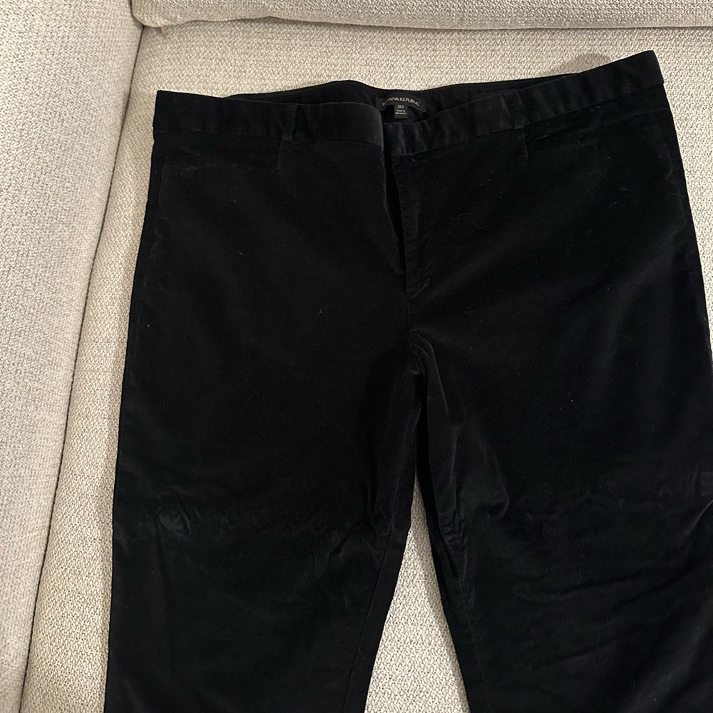 Black velvet Banana Republic Sloan pant